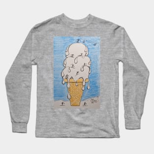 Mammoth ice cream cone ski resort Long Sleeve T-Shirt